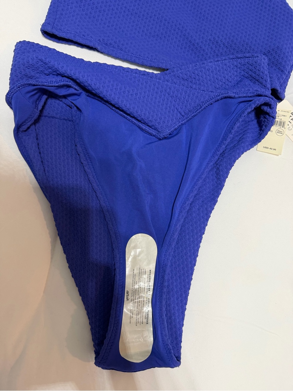 aerie Royal Blue Textured Two-Piece Bikini - Picture 3 of 6